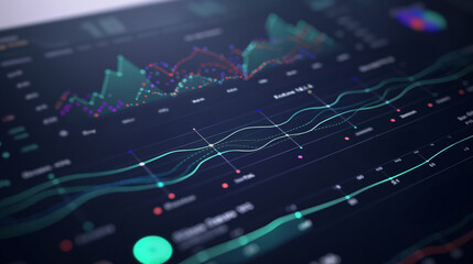 Dynamic Financial Graphs on a Digital Screen
