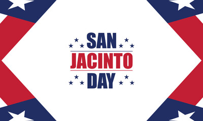 San Jacinto Day Celebration with Stylish Flag Typography
