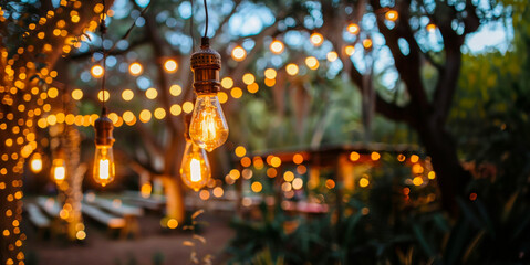 A tree with lights hanging from it