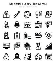 MISCELLANY HEALTH web icons in Lineal Fill style. - obrazy, fototapety, plakaty