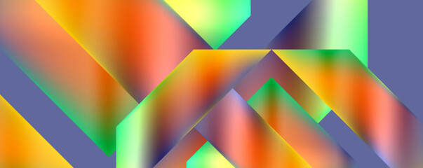 A computergenerated image of a colorful geometric pattern with triangles in various tints and shades on an electric blue background. The art showcases symmetry and creativity in visual arts