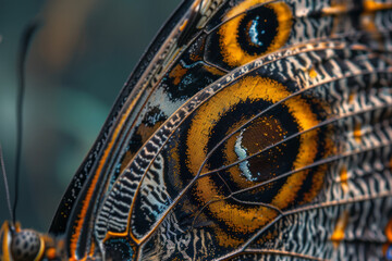 A close-up of an Owl Butterfly, its eye-spot markings creating a stunning visual illusion of owl eye