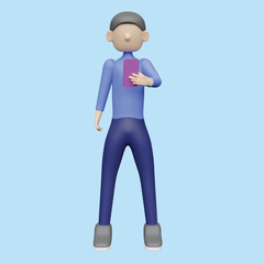People holding, using mobile phones concept. Realistic 3d object cartoon style