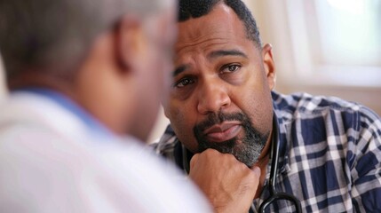 A therapist listening compassionately to a patient's struggles, offering support and understanding.