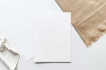 Blank paper mockup created with Generative AI