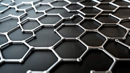 Shimmering silver threads and white nodes on grey symbolize modern communication's web.