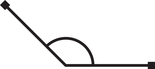 obtuse angle vector outline