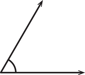 acute angle vector outline