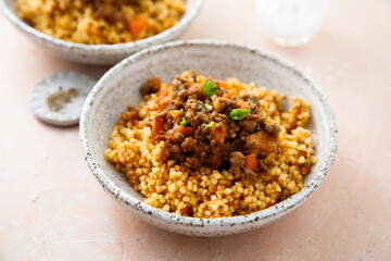 Couscous with beef ragout