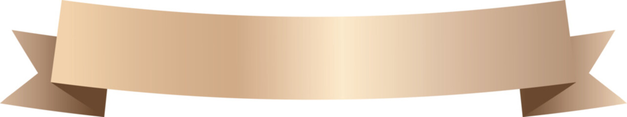 Gold ribbon blank template