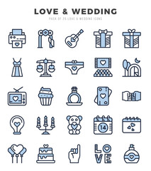 Love & Wedding Icon Bundle 25 Icons for Websites and Apps