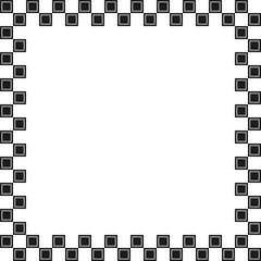 Square border frame. Geometric repeating pattern. Minimalistic design element. Vector illustration. EPS 10.
