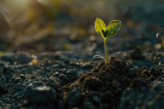 A small sprout from the ground