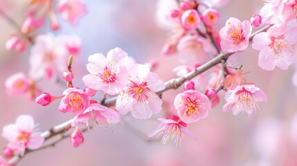 A charming image of small beautiful blossoms