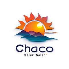 Fototapeta na wymiar Solar logo energy icon vector design