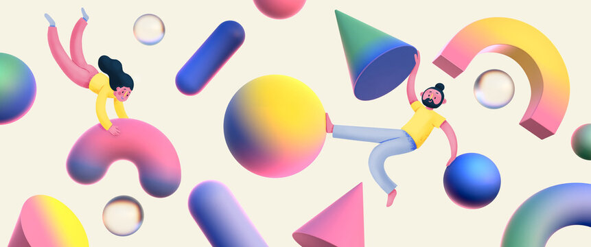 playing with shapes - teamwork is fun