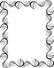 abstract floral frame