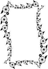 abstract floral frame