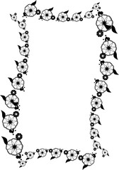 abstract floral frame