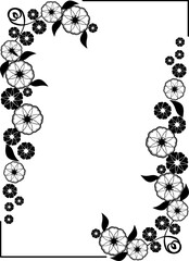 abstract floral frame