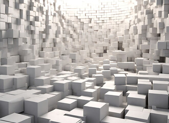 abstract 3d cubes background