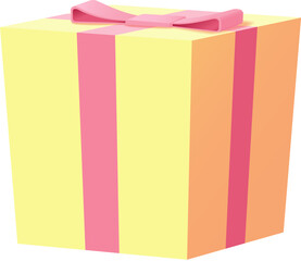Wrapped gift with pink ribbon - 786055950