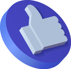 Thumbs up icon in blue for social media - 786055962