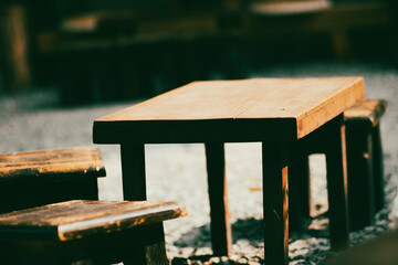 Fototapeta premium One of the beautiful cafes in Saigon providing a relaxing space right in the heart of the city center. The rustic and intimate style makes diners feel irresistibly familiar.