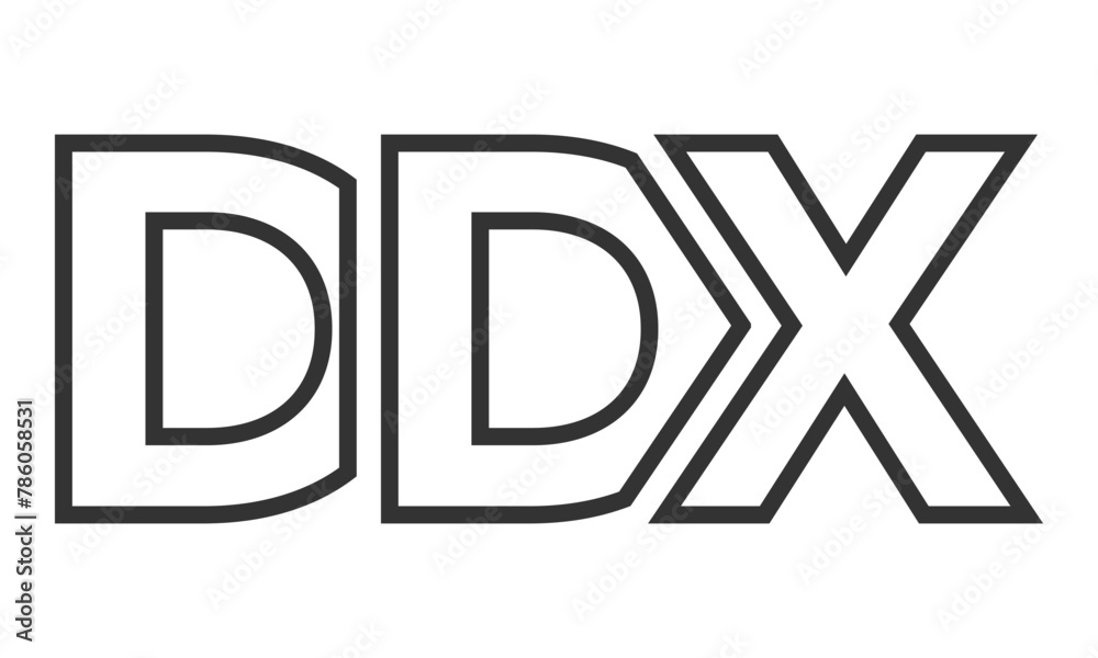 Fototapete ddx logo design template with strong and modern bold text. initial based vector logotype featuring s