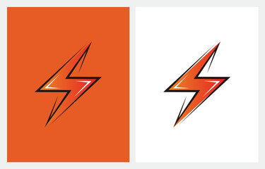 Thunder Electricity Flash Energy Power logo icon vector