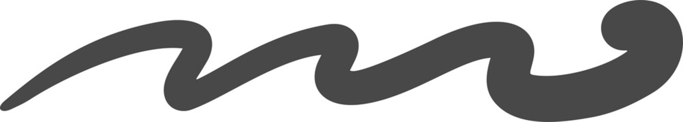 Swoosh line. Hand drawn swash and swish stroke with swirl tail. Calligraphy squiggle wave. Doodle...