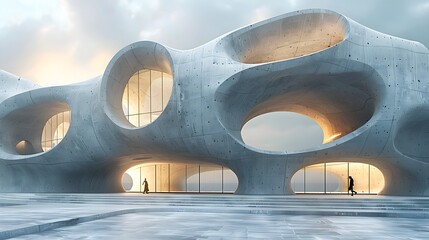 unusual architecture - illustration - ai generated
