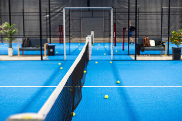  paddle tennis courts. Racket sports concept