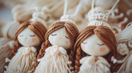 Artisan macrame doll key chain wedding favors baptism souvenir first communion and baby shower gifts