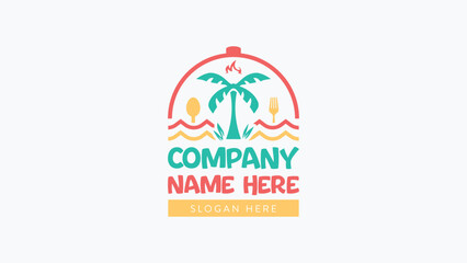 Caribbean food restaurant logo design