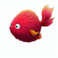 Obraz premium 3D furry forest animal with beautiful colors and white background. with Generative AI technology 