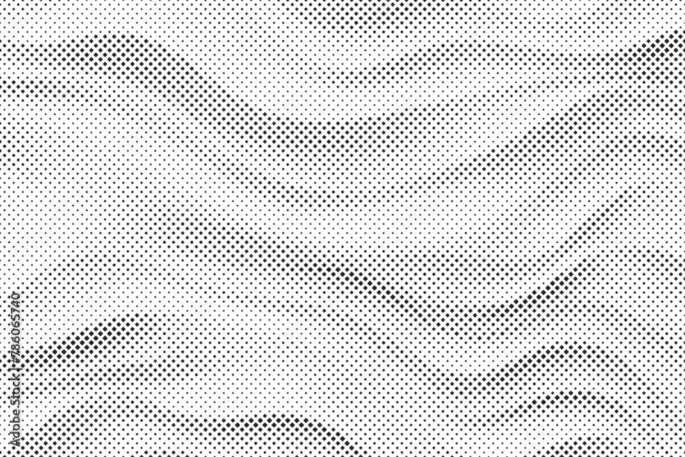 Poster Background with squares halftone dots. Halftone vector background. Monochrome halftone pattern. Abstract geometric dots background. Pop Art comic background for website, card, poster.