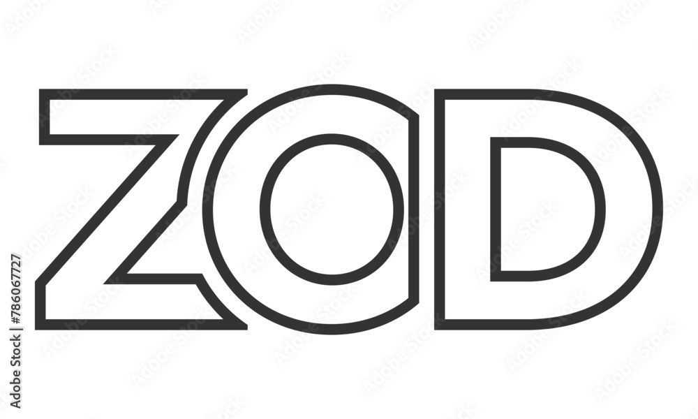 Fototapete zod logo design template with strong and modern bold text. initial based vector logotype featuring s