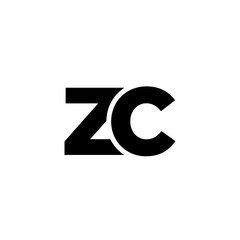 Letter Z and C, ZC logo design template. Minimal monogram initial based logotype.