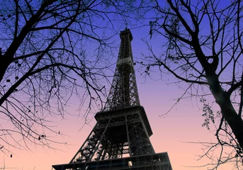 Fotobehang Eiffel tower at sunset © Eric