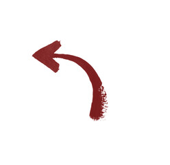 Watercolor arrow red on a white background - 786068765