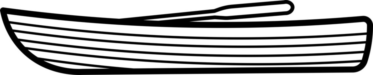 Rowboat Outline Illustration