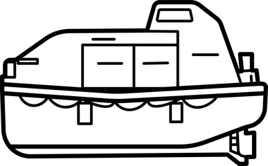 LifeBoat Outline Illustration