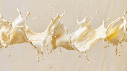 Mayonaise sauce Splashes Cut Out 