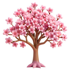 Obraz premium 3d Tulip tree png isolated on transparent background