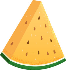 Yellow Watermelon Slice