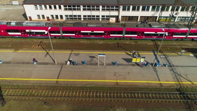 Train Railway Station Wloclawek Dworzec Kolejowy Pkp Aerial View Poland