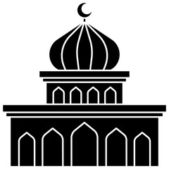 Mosque Glyph Icon