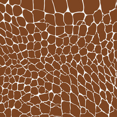 Crocodile or alligator skin print pattern seamless. Brown leather fashion, wallpaper or background and more.