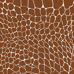 Crocodile or alligator skin print pattern seamless. Brown leather fashion, wallpaper or background and more.